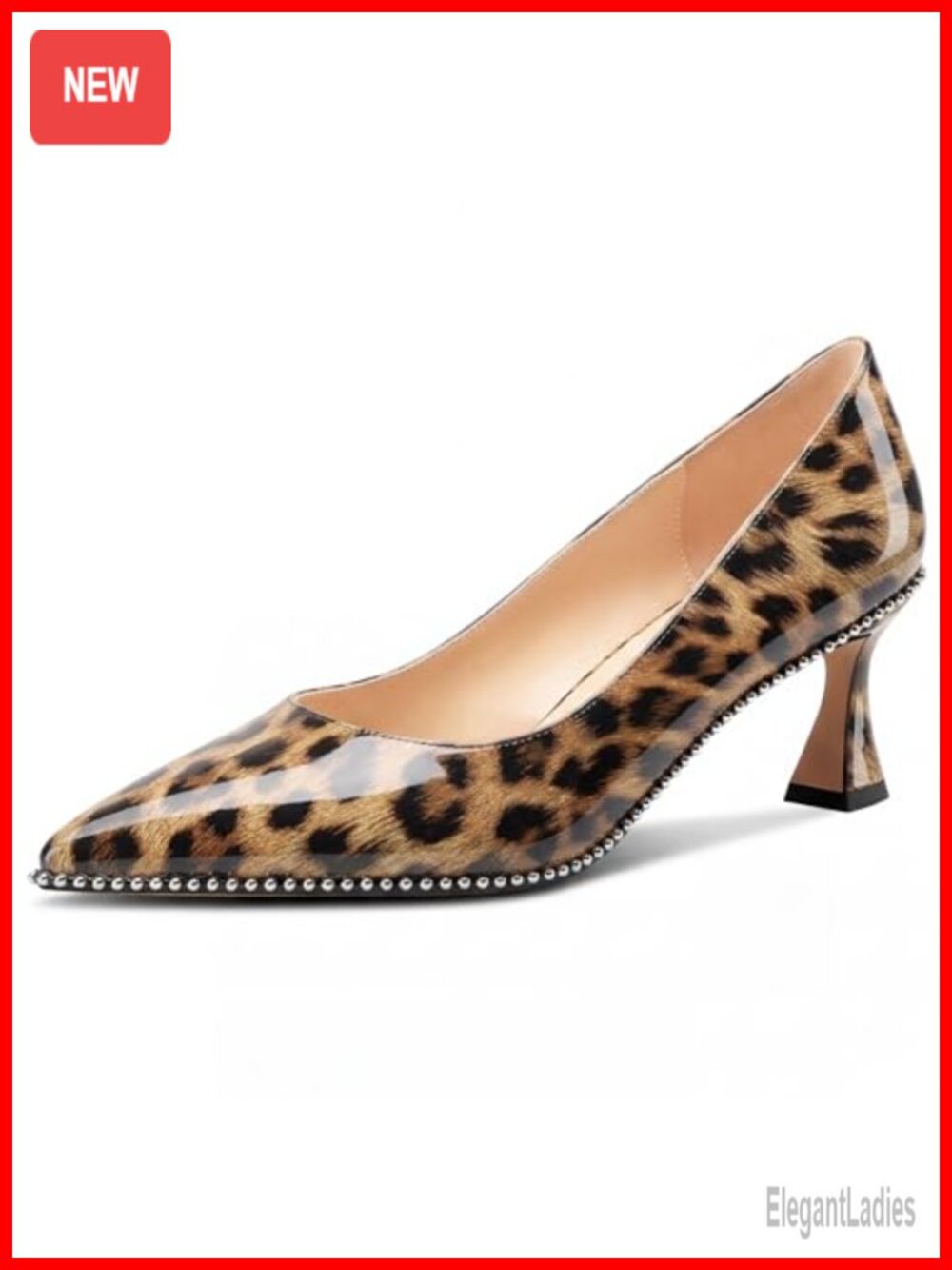 Kitten Heel Pointed Toe Pumps Slip-On Faux Leather Prom Wedding Heels